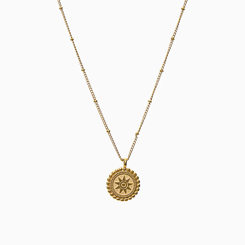 𝗝'𝗰𝗼𝗹𝗲 Small Sun Pendent Necklace
