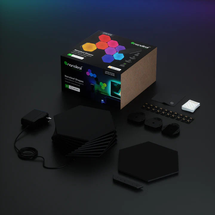 Nanoleaf 型格黑色六角形智能燈板入門套裝 (9塊) - Nanoleaf Shapes Hexagon Starter Kit Black 9 Pack