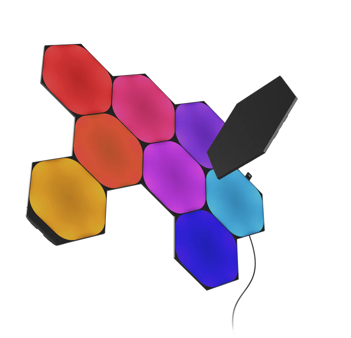 Nanoleaf 型格黑色六角形智能燈板入門套裝 (9塊) - Nanoleaf Shapes Hexagon Starter Kit Black 9 Pack
