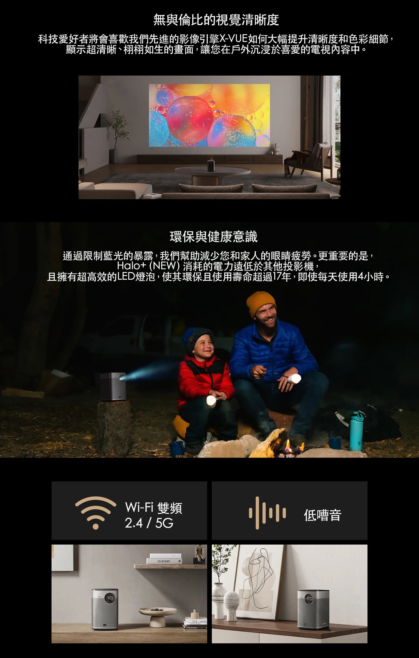 XGIMI Halo+ (GTV) 1080P Full HD便携式投影機 (**落單前先查詢貨量🙏🏼)