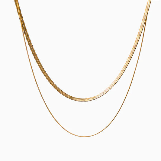 𝗝'𝗰𝗼𝗹𝗲 Double Snake Chain Necklace