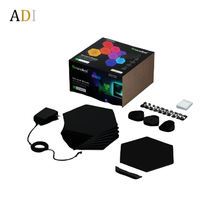 Nanoleaf 型格黑色六角形智能燈板入門套裝 (9塊)  -  Nanoleaf Shapes Hexagon Starter Kit Black 9 Pack