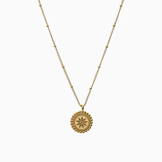 𝗝'𝗰𝗼𝗹𝗲 Small Sun Pendent Necklace