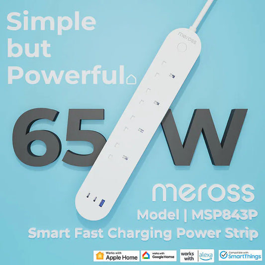 Meross 65W GaN 智能快充拖板 (MSP843P)【香港行貨】